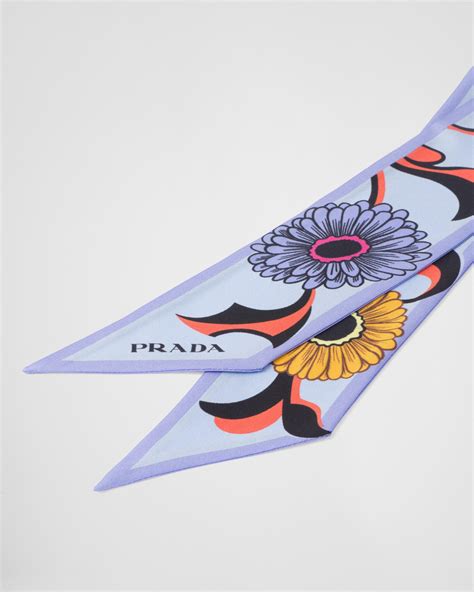 Prada silk twill scarf